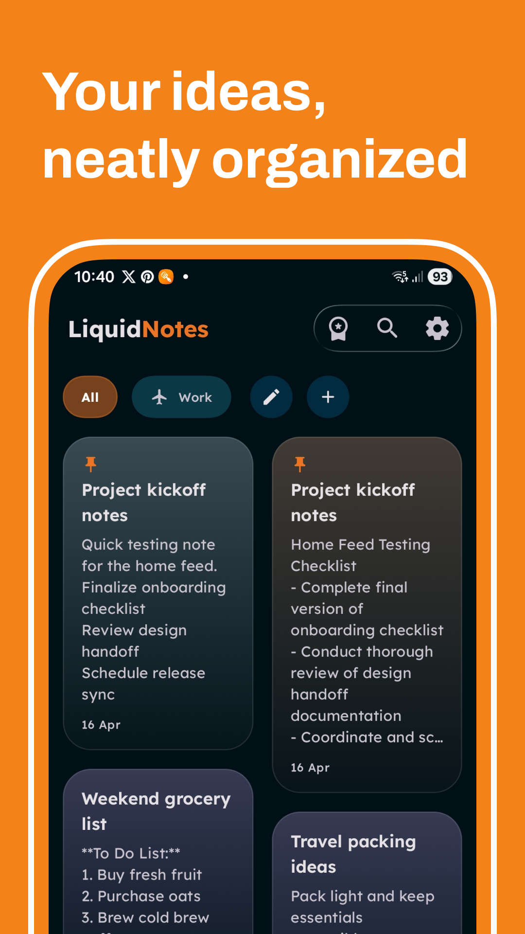 Grouped Notes