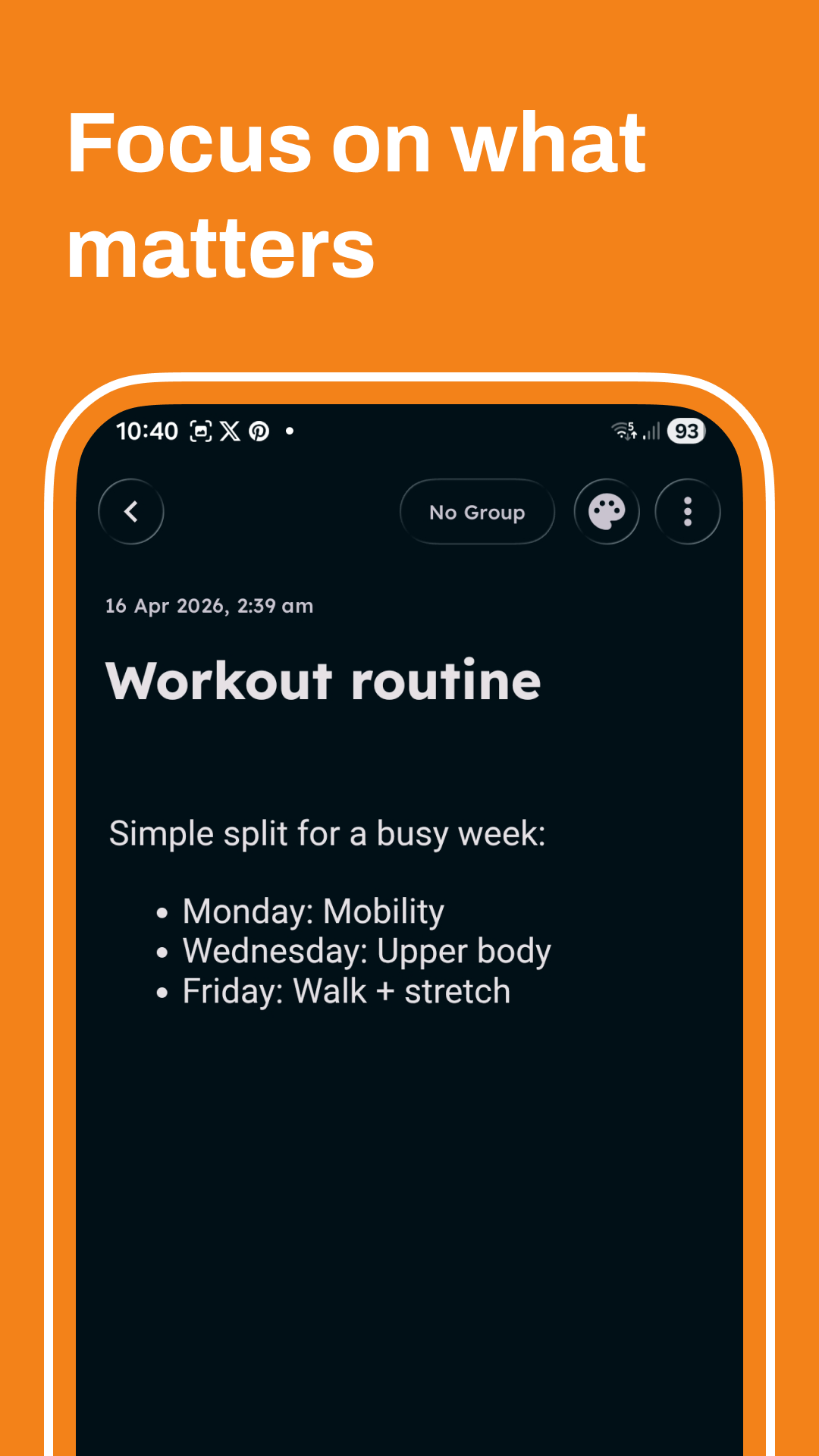 Writing Interface